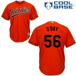Men's Majestic Baltimore Orioles 56 Darren O'Day Authentic Orange Alternate Cool Base MLB Jersey