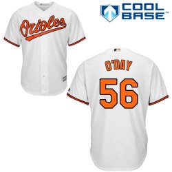Men's Majestic Baltimore Orioles 56 Darren O'Day Authentic White Home Cool Base MLB Jersey