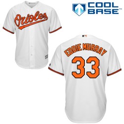 Men's Majestic Baltimore Orioles 33 Eddie Murray Authentic White Home Cool Base MLB Jersey