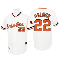 Men's Mitchell and Ness 1970 Baltimore Orioles 22 Jim Palmer Authentic White Throwback MLB Jersey
