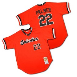 Men's Mitchell and Ness Baltimore Orioles 22 Jim Palmer Authentic Orange 1982 Throwback MLB Jersey