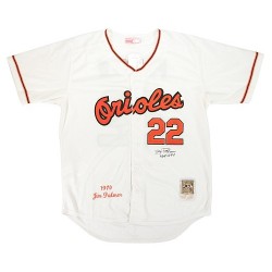 Men's Mitchell and Ness Baltimore Orioles 22 Jim Palmer Replica Cream 1970 Throwback MLB Jersey