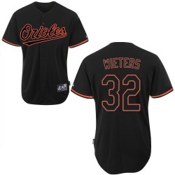 Men's Majestic Baltimore Orioles 32 Matt Wieters Replica Black Fashion MLB Jersey