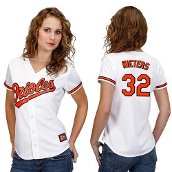Women's Majestic Baltimore Orioles 32 Matt Wieters Authentic White MLB Jersey