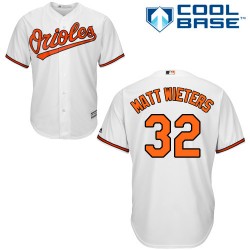 Youth Majestic Baltimore Orioles 32 Matt Wieters Authentic White Home Cool Base MLB Jersey