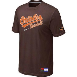 MLB Men's Baltimore Orioles Nike Practice T-Shirt - Brown