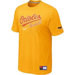 MLB Men's Baltimore Orioles Nike Practice T-Shirt - Yellow