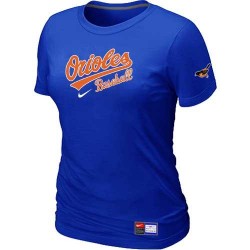 MLB Women's Baltimore Orioles Nike Practice T-Shirt - Blue