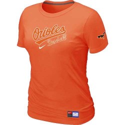 MLB Women's Baltimore Orioles Nike Practice T-Shirt - Orange