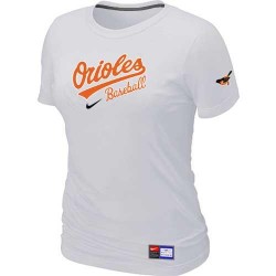 MLB Women's Baltimore Orioles Nike Practice T-Shirt - White